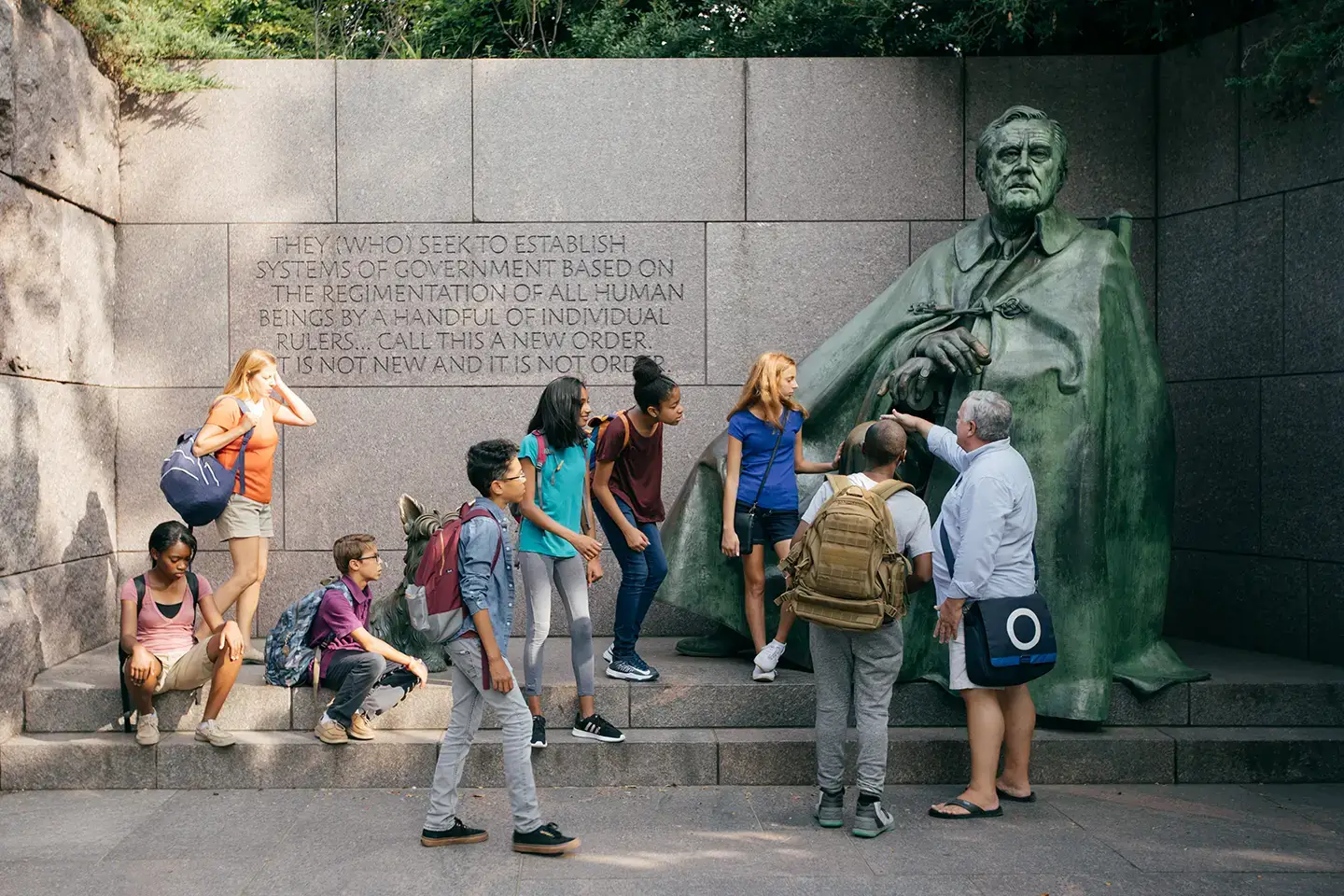 Students on tour in Washington, D.C.