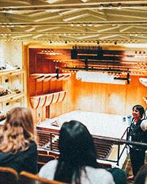 students at a broadway show