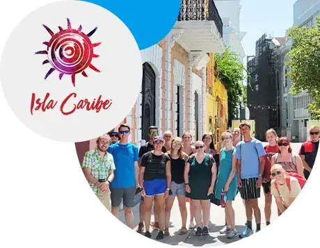 students in puerto rico working with isla caribe
