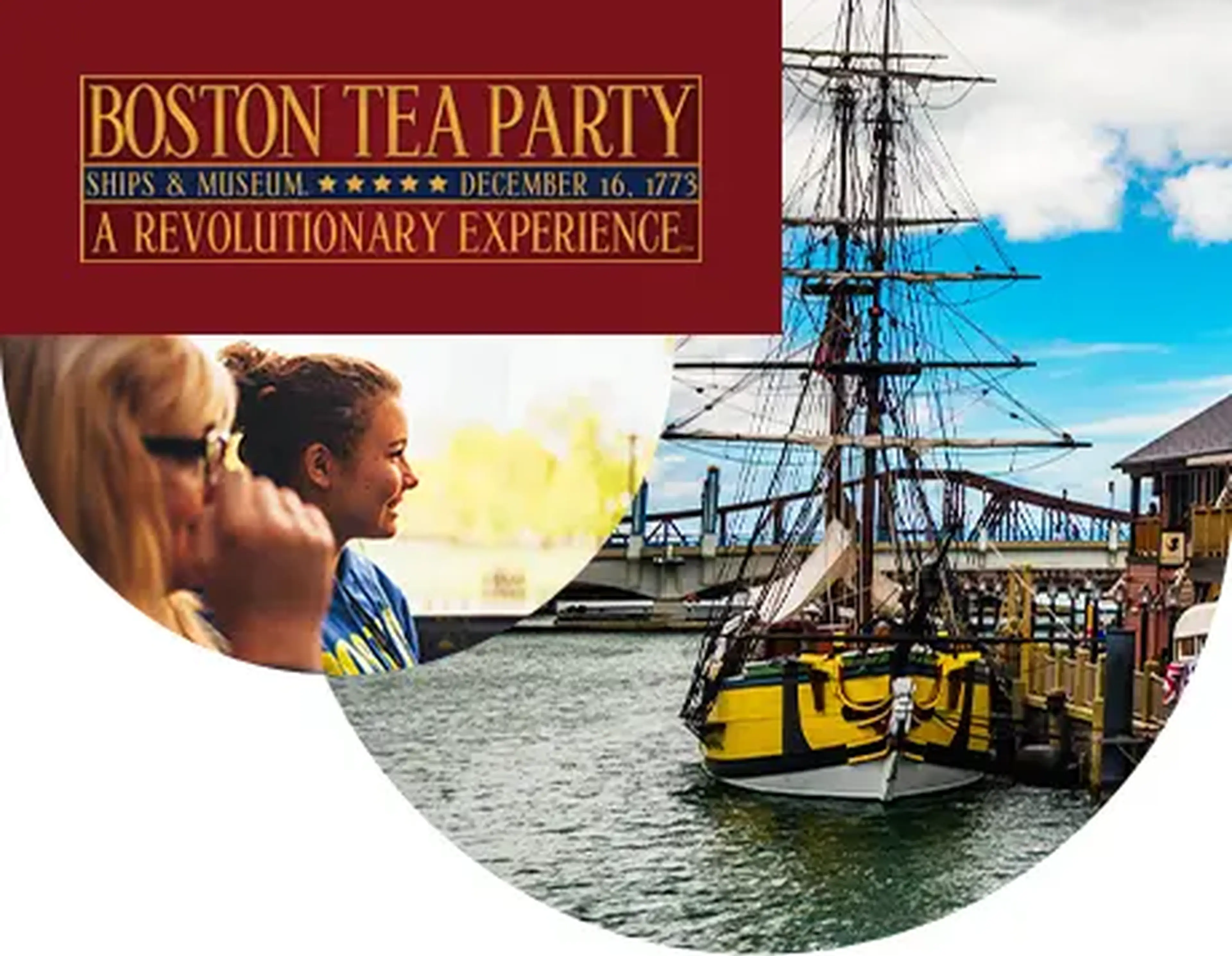 boston tea party museum logo with replica ship