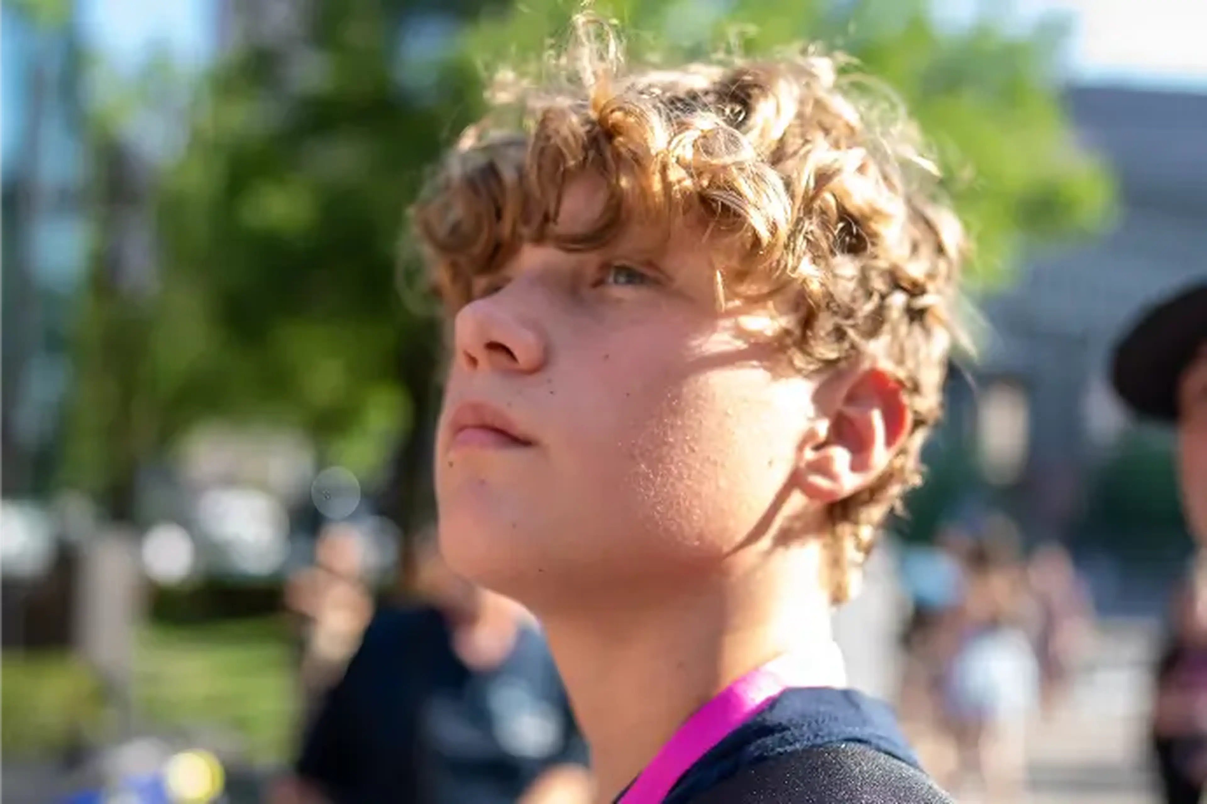 Student on tour in Boston