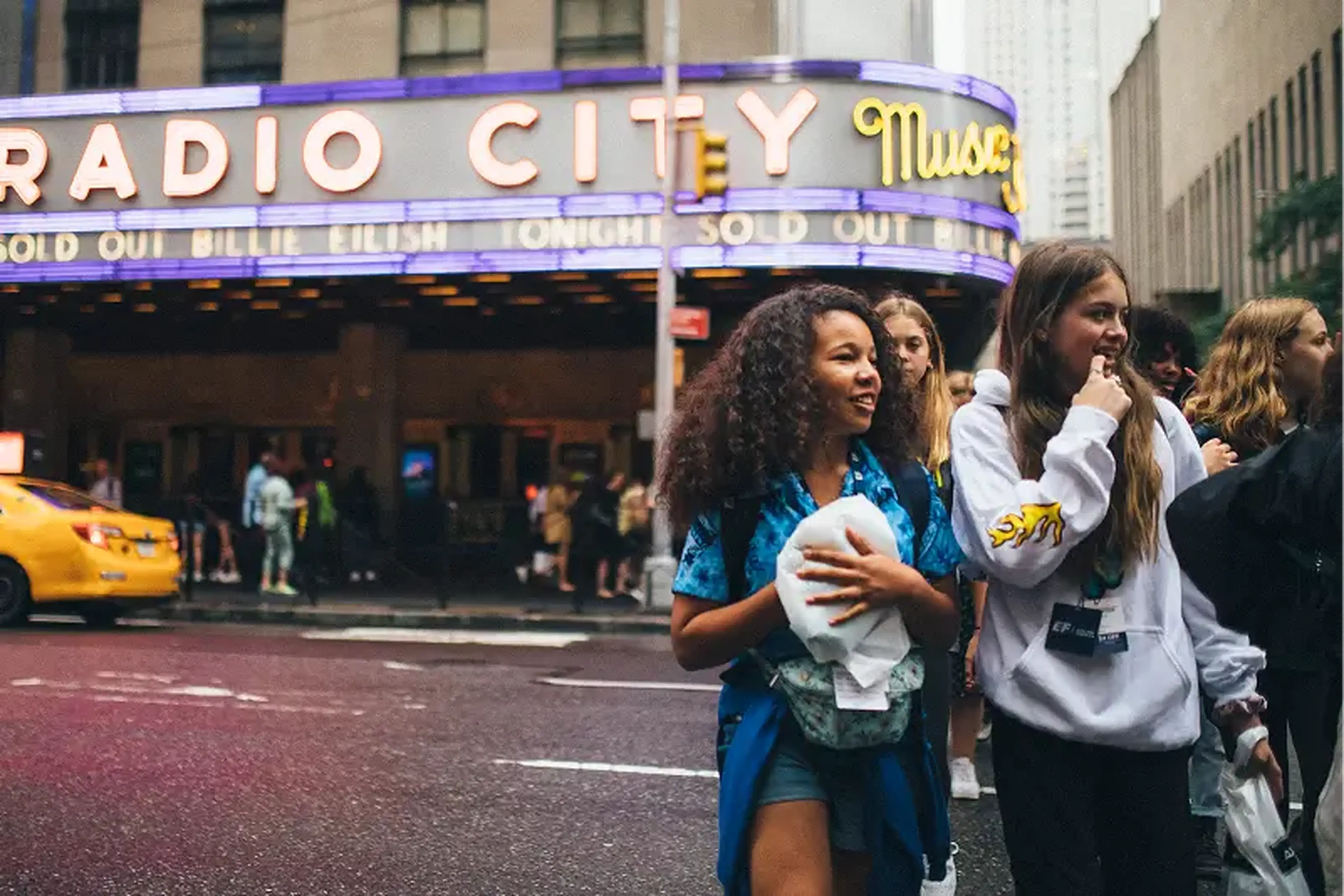 Students at Radio City Music Hall