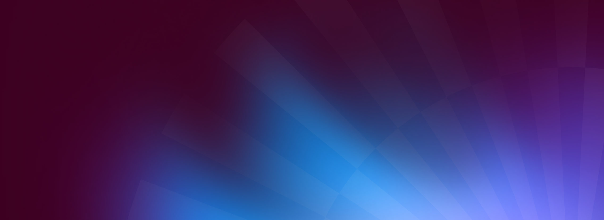 Abstract gradient background with blue and purple radial rays emanating from the bottom right, set against a dark maroon upper area.