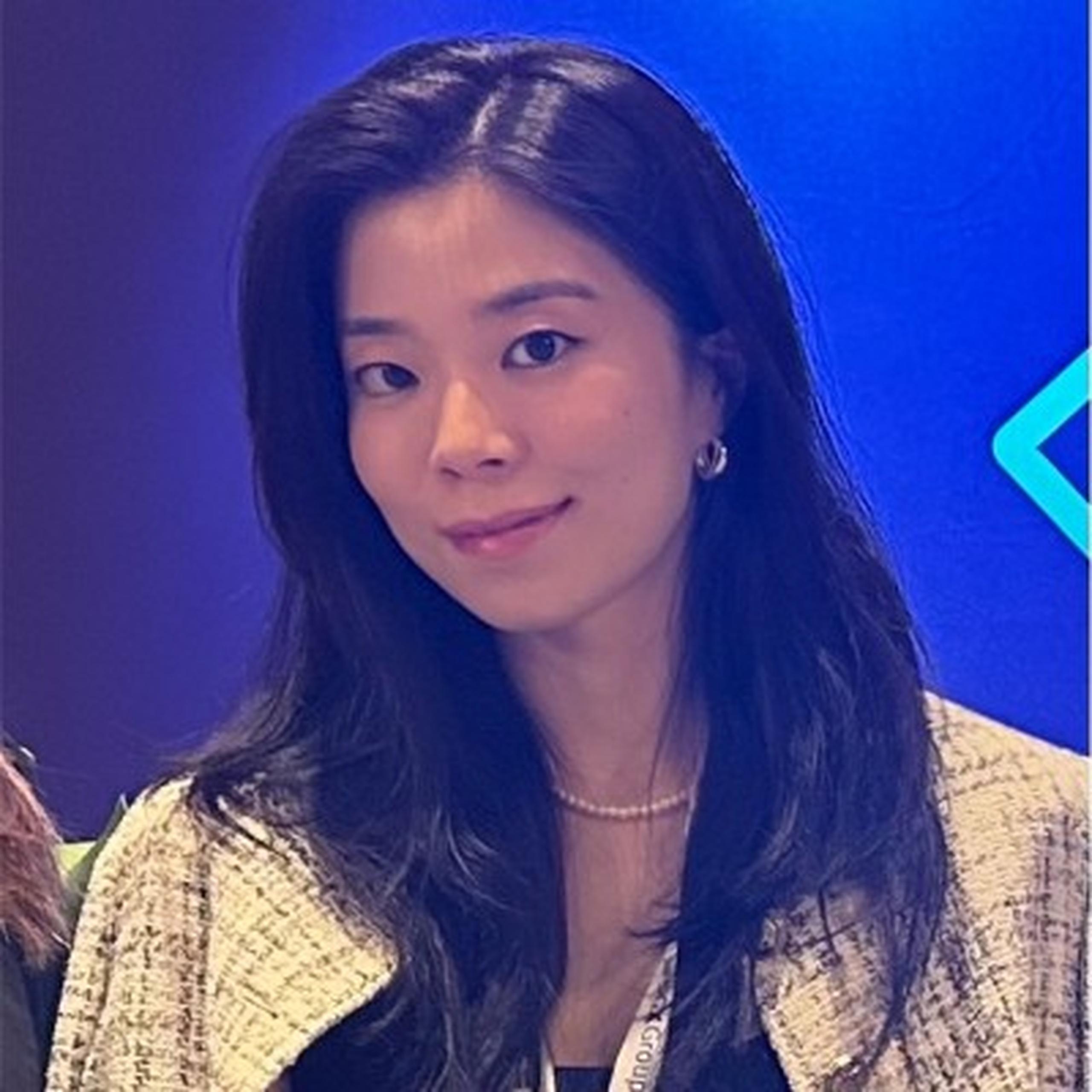 A woman with long dark hair