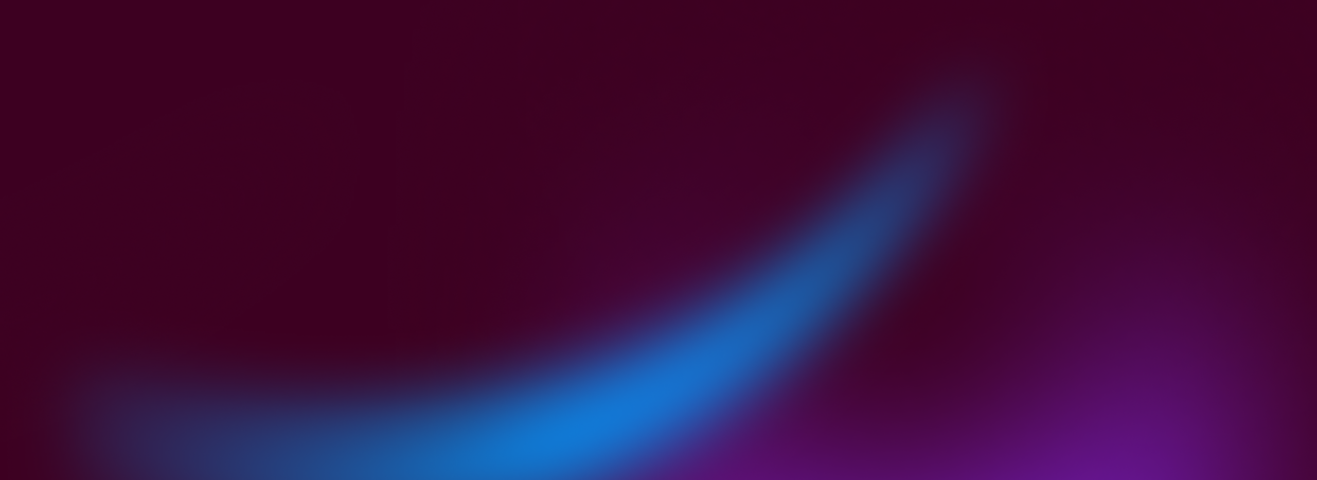 Abstract image with a smooth blue curve on a dark gradient background, blending shades of purple and burgundy.