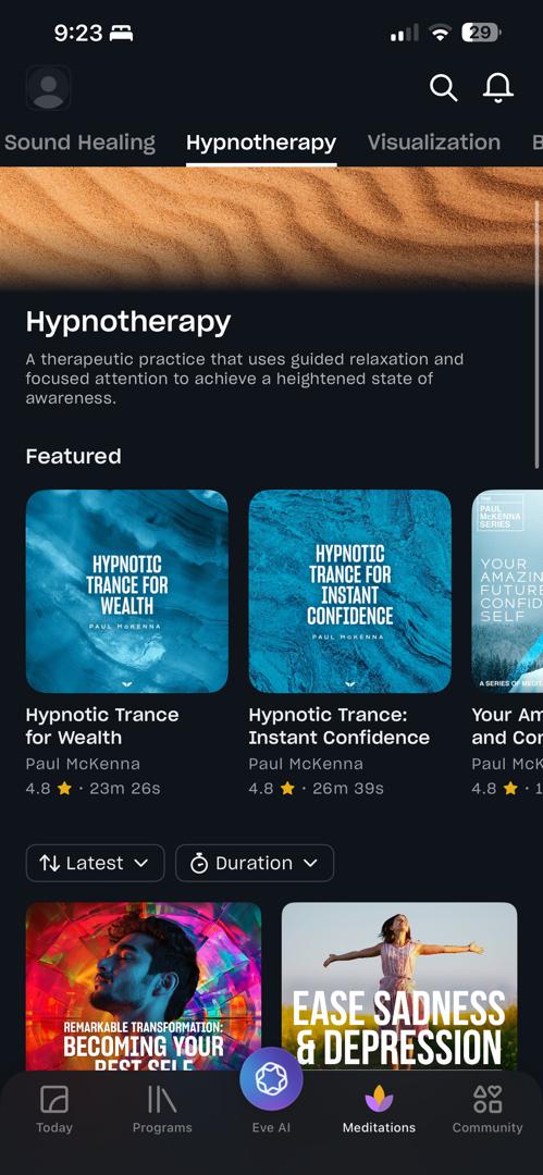 Hypnotherapy library