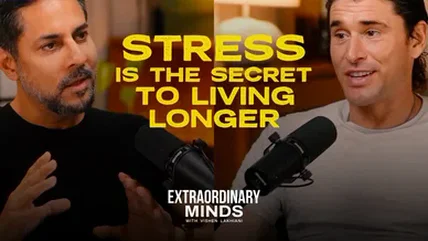 Vishen Lakhiani and Ben Greenfield in the Extraordinary Minds studio