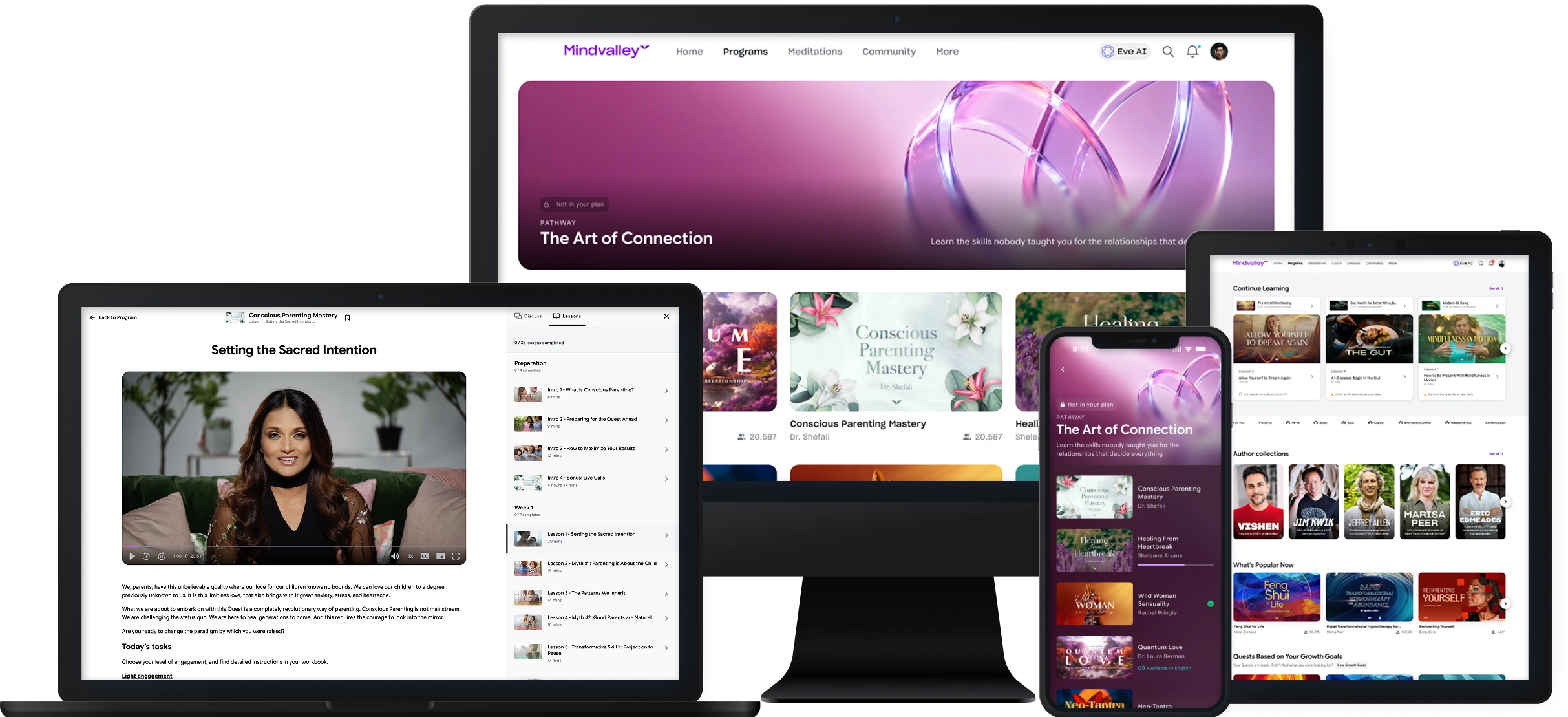 The Art of Connection pathway on desktop, laptop, tablet and phone