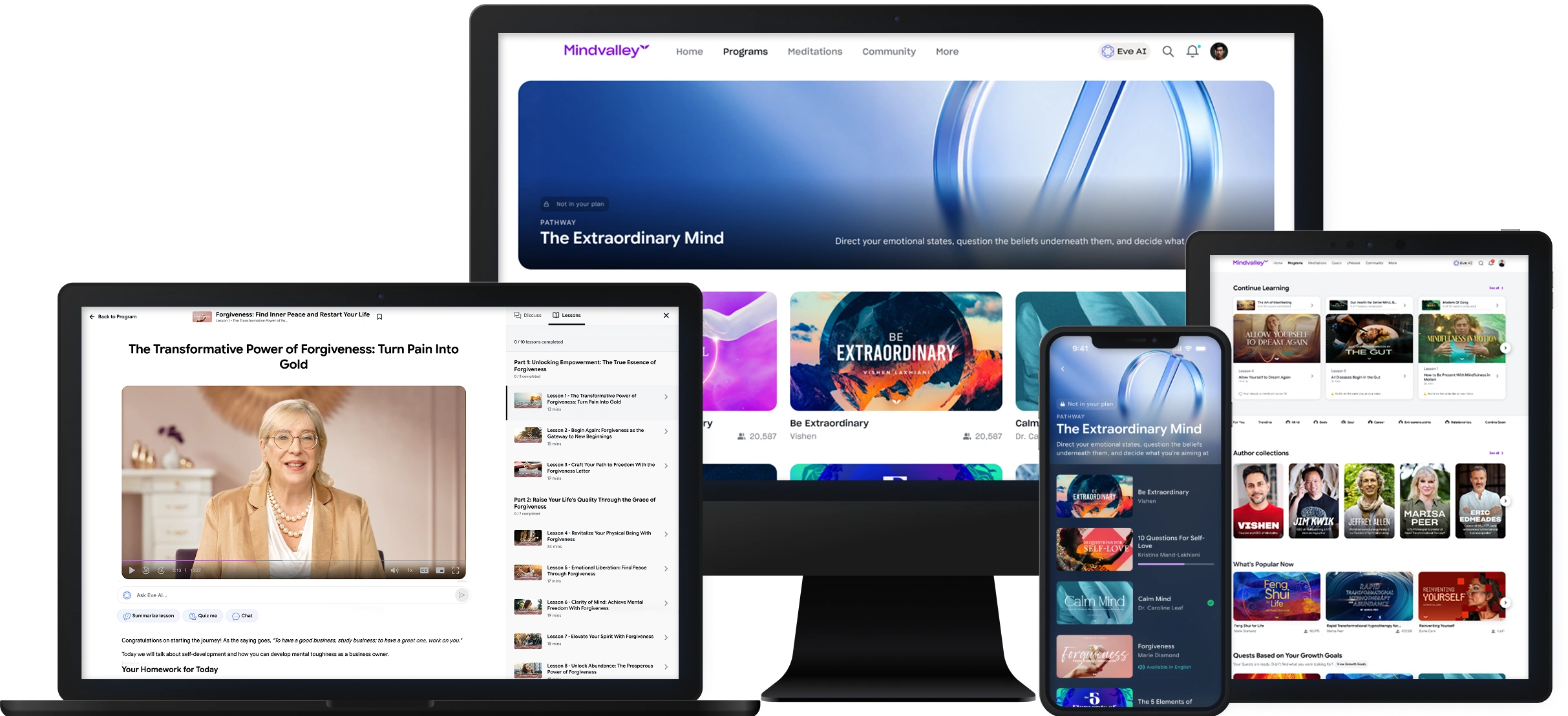 The Extraordinary Mind pathway on desktop, laptop, tablet and phone