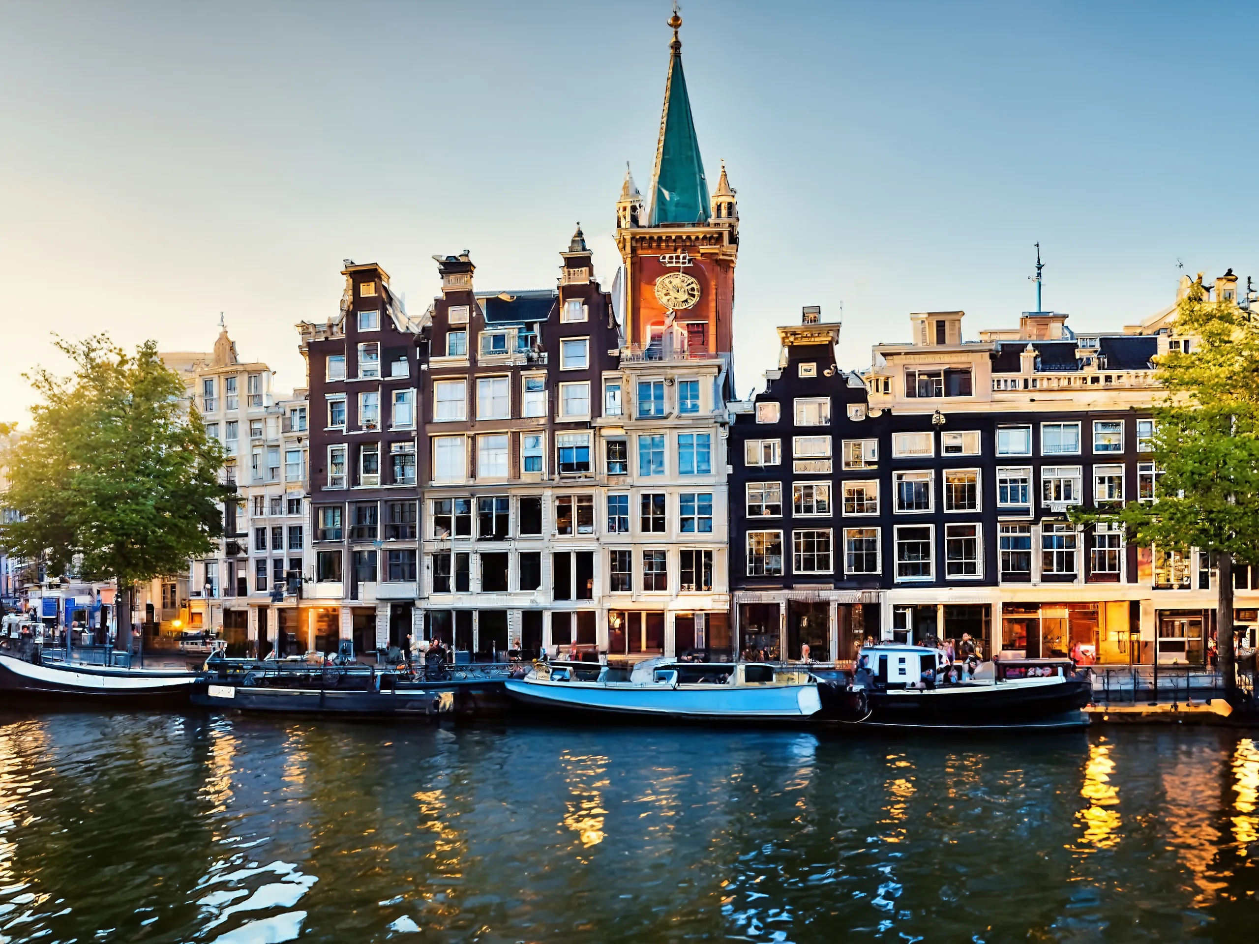 amsterdam-canal-houses-and-bridge-with-reflections-in-water