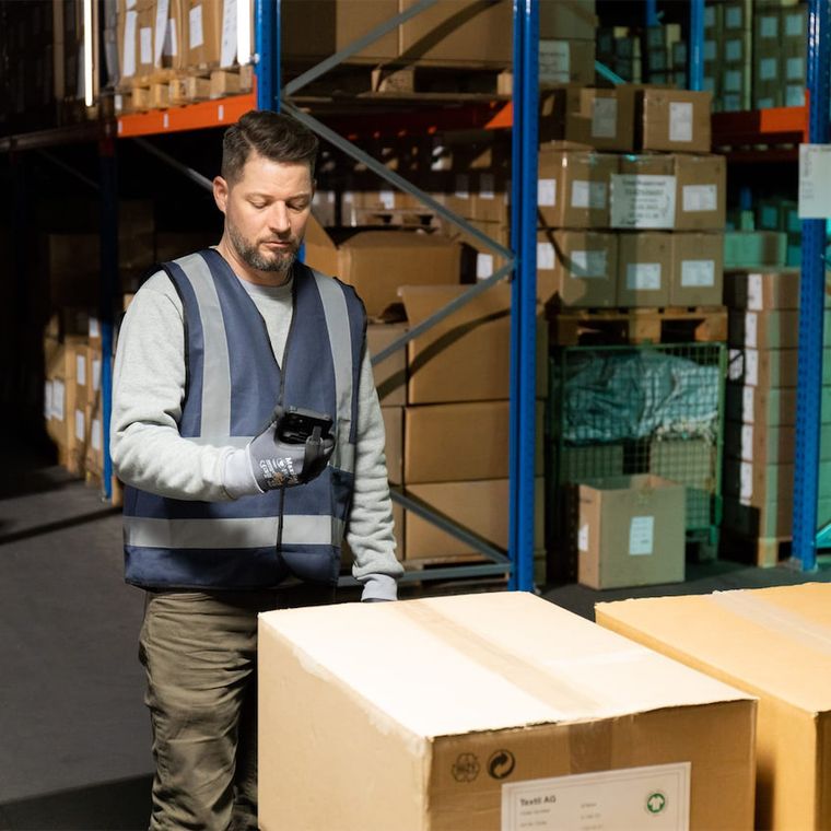 barcode scanning warehouse worker mobile device