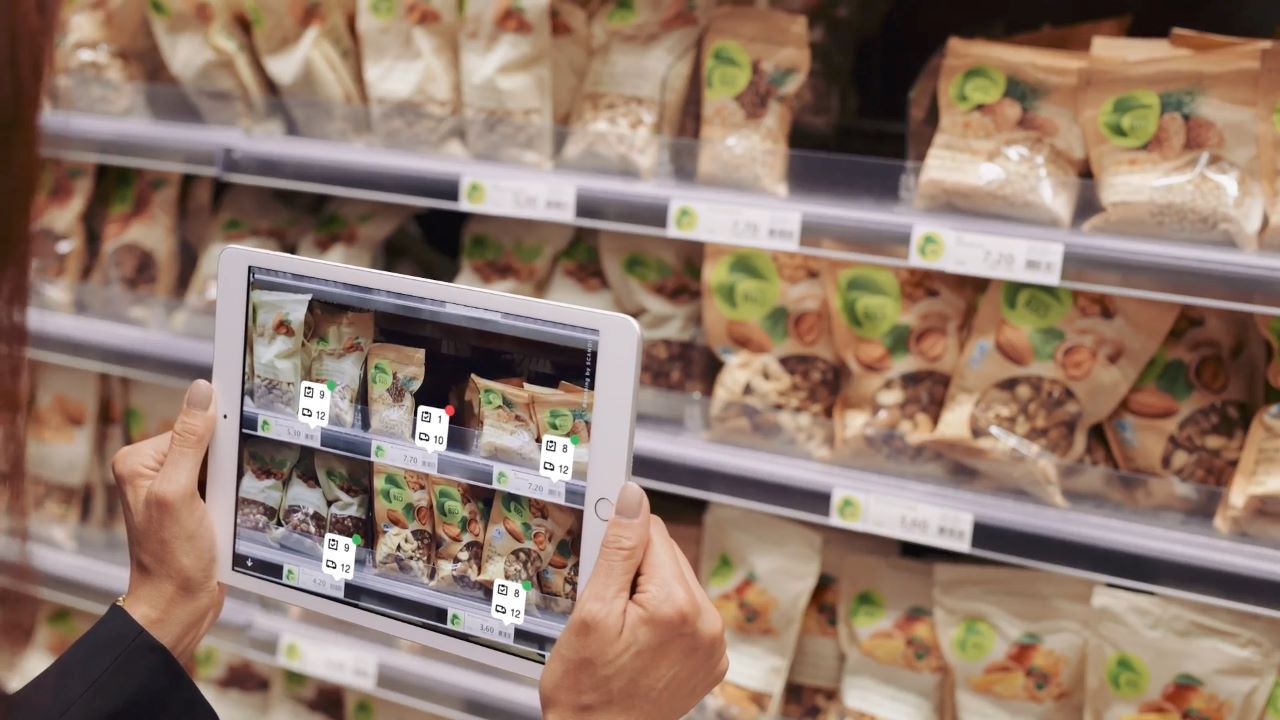 stock checking in a retail store with an iPad