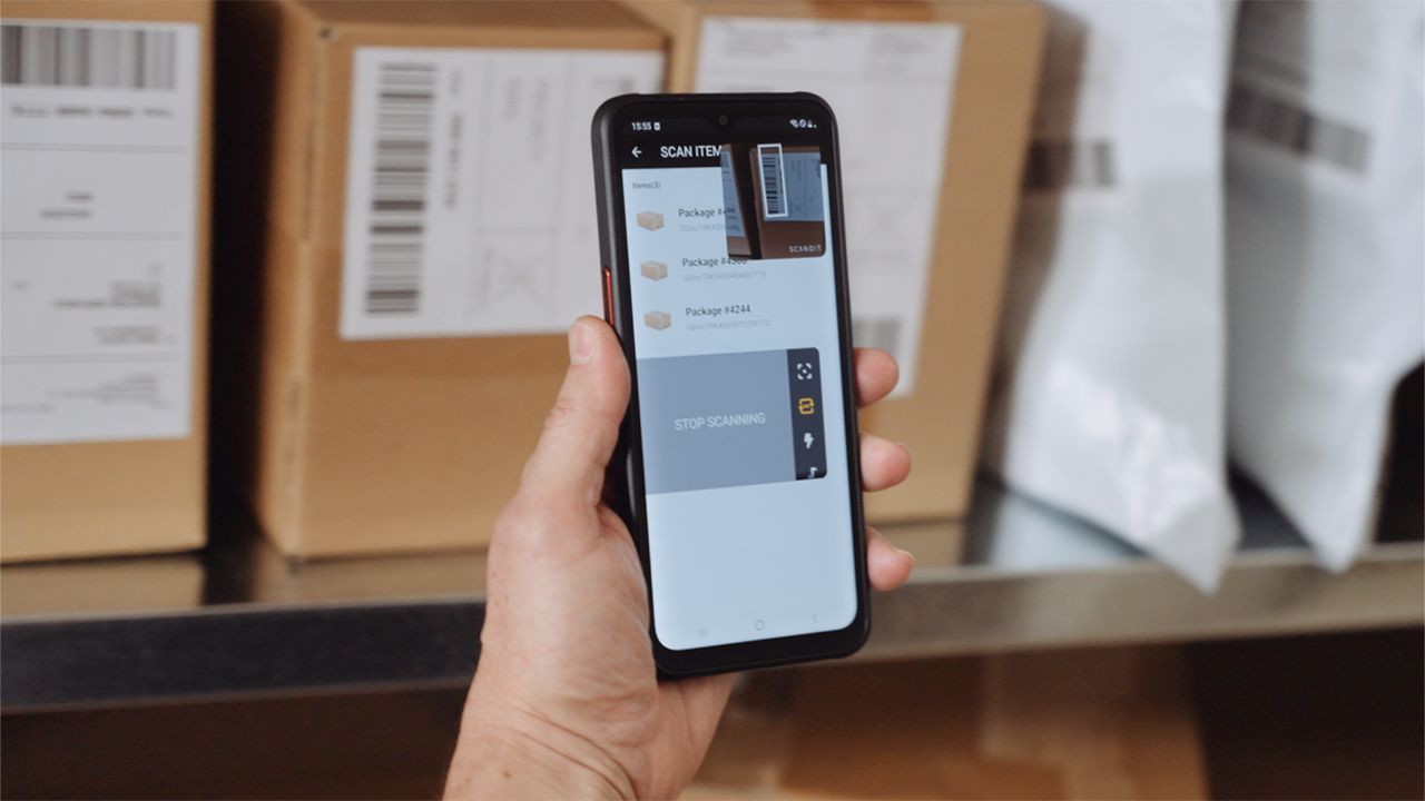 Scanning a product barcode with a smart device