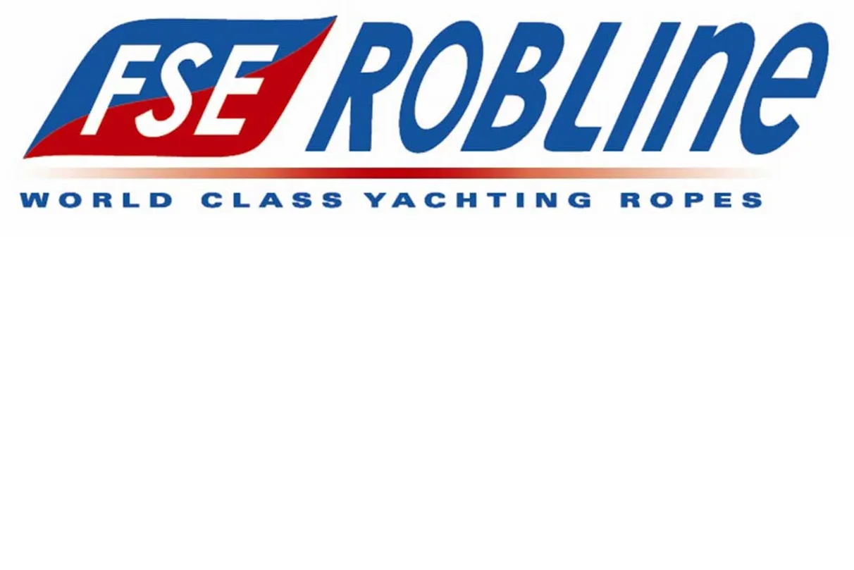 Logo of FSE Robline with the text "World Class Yachting Ropes" in blue and red, highlighting premium yachting ropes.