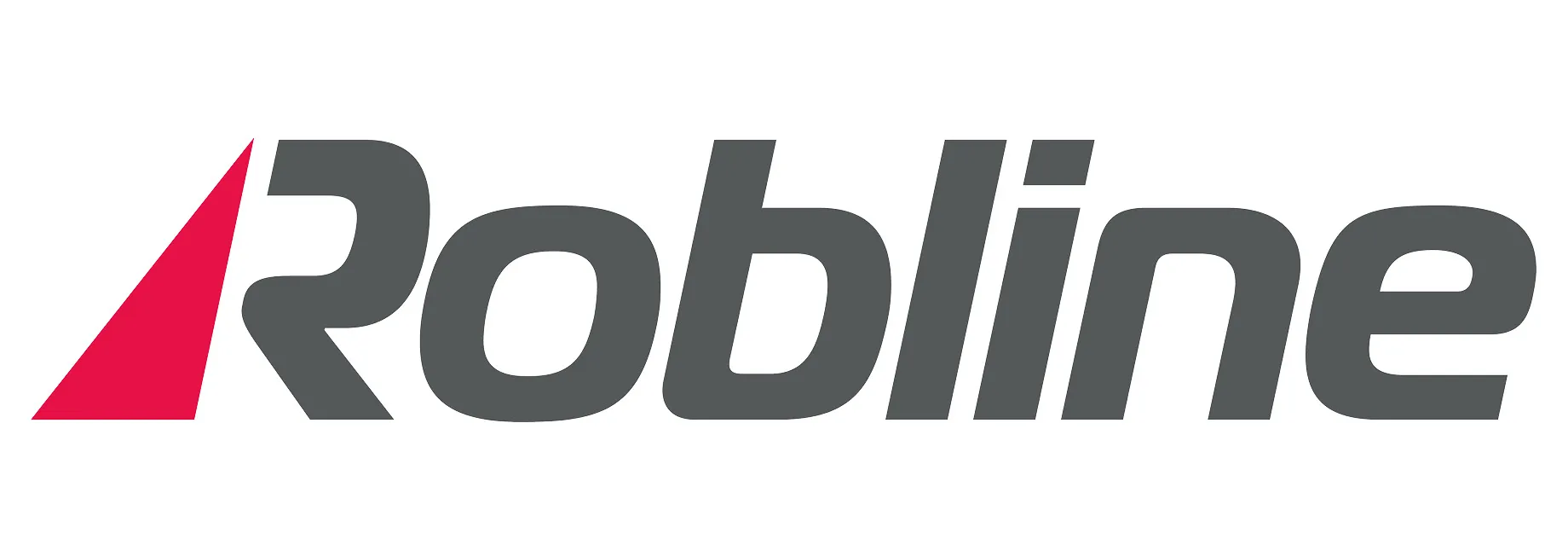 Logo of Robline featuring a stylized red sail and the company name in gray, symbolizing innovation and quality in rope solutions.