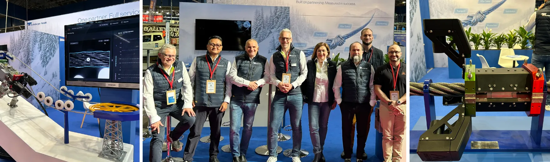 Showing the cableway team and the innovation AIM