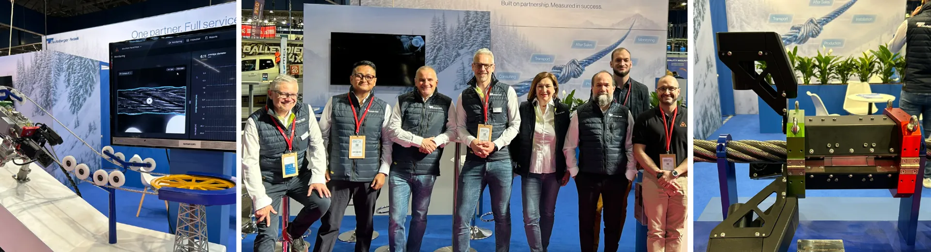 Showing the cableway team and the innovation AIM