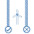 Icon with two ropes and a wind mill