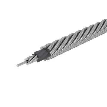 Steel wire rope with protective black woodliner coating cross-section