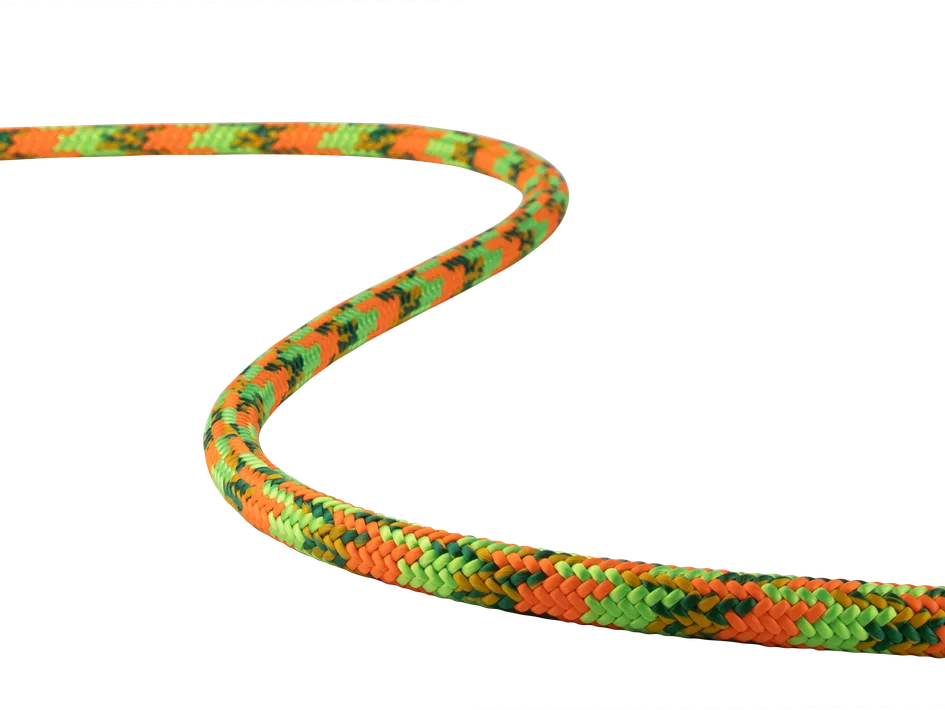 Fiber Rope braided in the color green and orange
