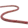 Red and white patterned synthetic climbing rope section