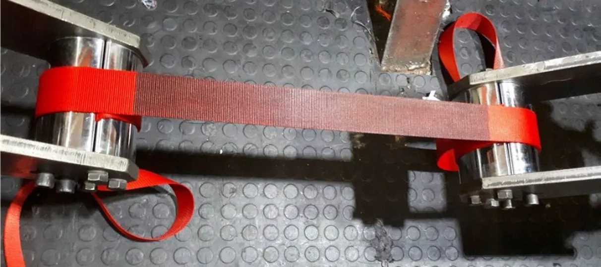 Test set-up - Marking of harness and webbing