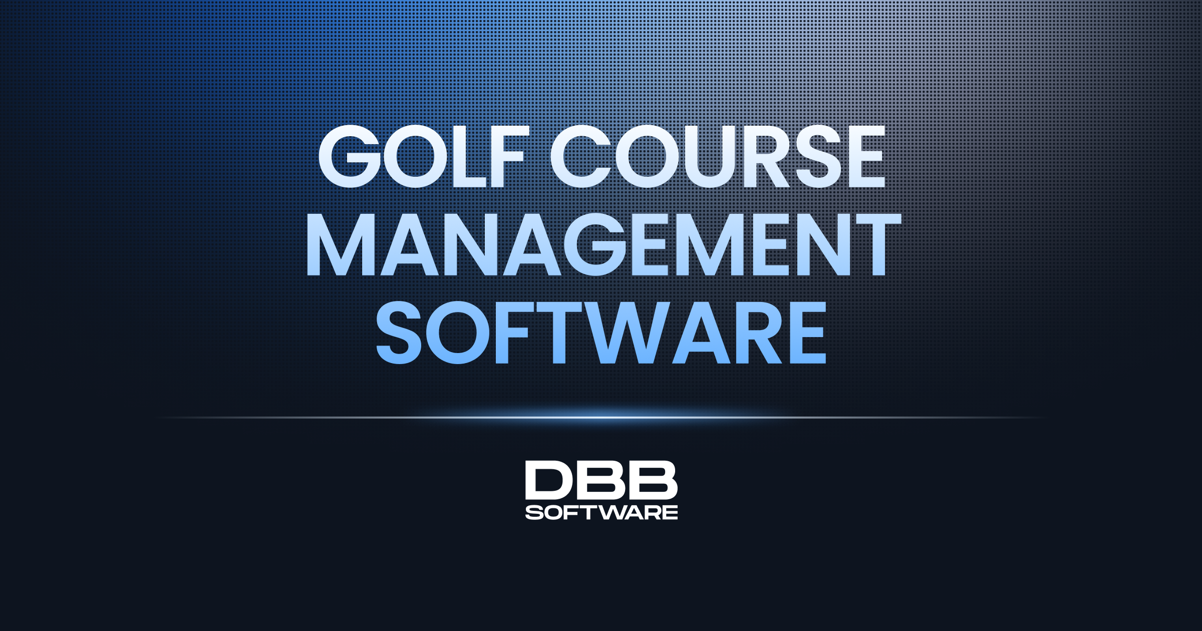 Custom Golf Course Management Software Development Services