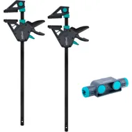Wolfcraft 450mm Eenhandklem SET - Lijmklem PRO MAX - Lijmtang - Snelspanklem - 8663060