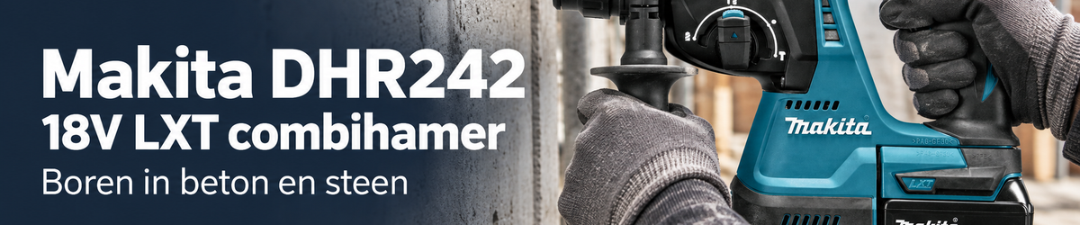 Makita DHR242 accu combihamer voor beton en steen
