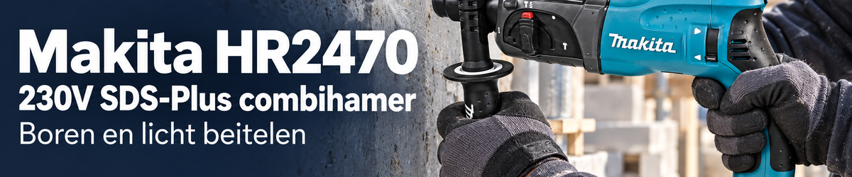 Makita HR2470 combihamer voor boren en licht beitelen
