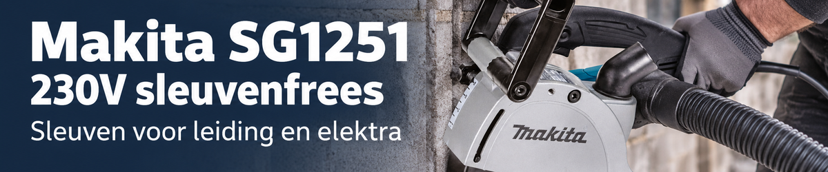 Makita SG1251 sleuvenfrees voor leidingen in steen en beton