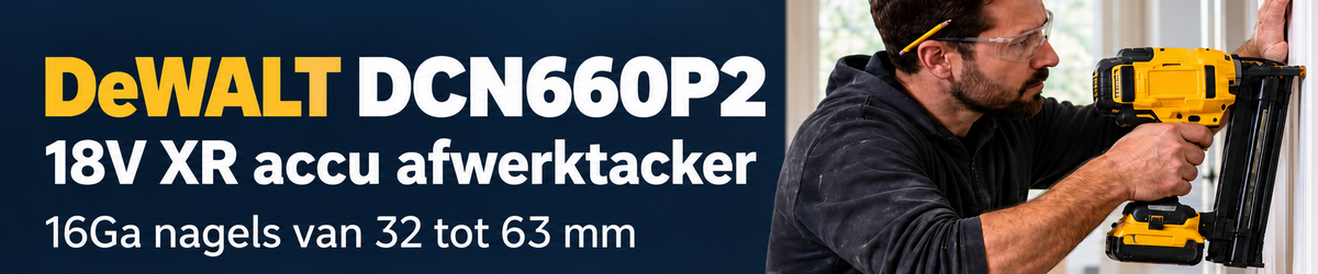DeWalt DCN660P2 18V XR accu afwerktacker voor 16Ga nagels van 32 tot 63 mm