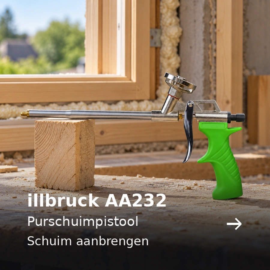 illbruck AA232. Purschuimpistool. Schuim aanbrengen