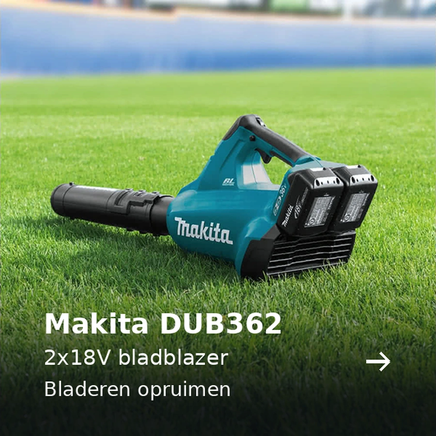 Makita DUB362. 2x18V bladblazer. Bladeren opruimen