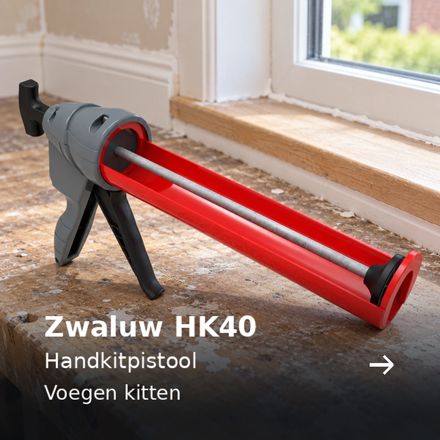 Zwaluw HK40. Handkitpistool. Voegen kitten