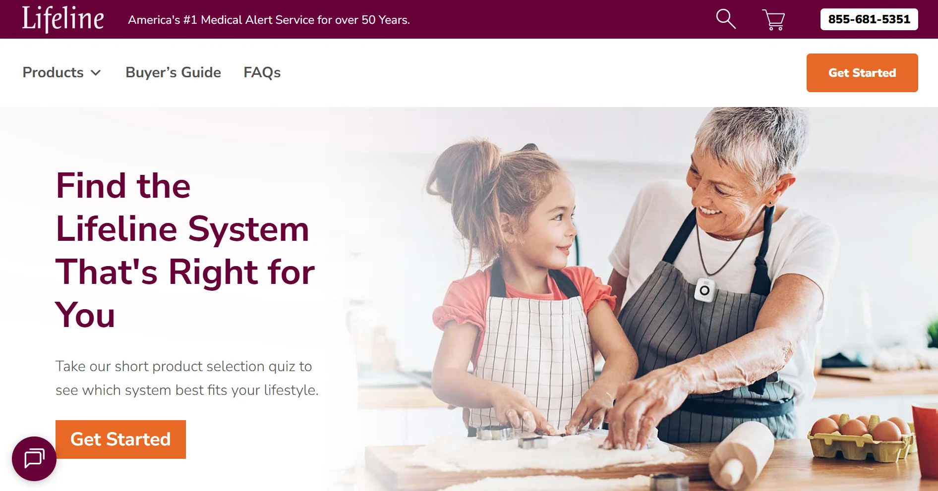 Lifeline personal medical alert homepage