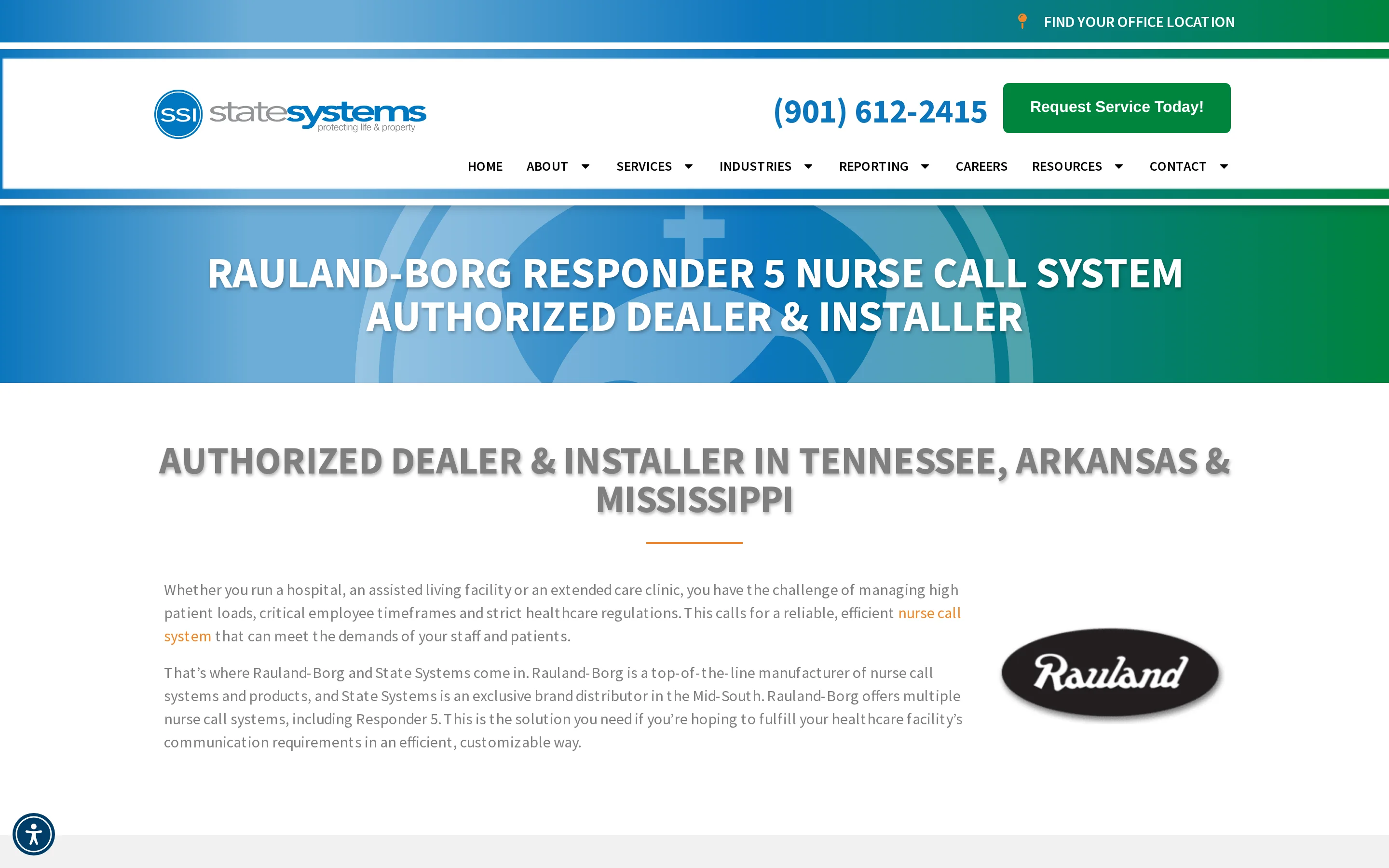 Rauland Responder 5 nurse-call system product page