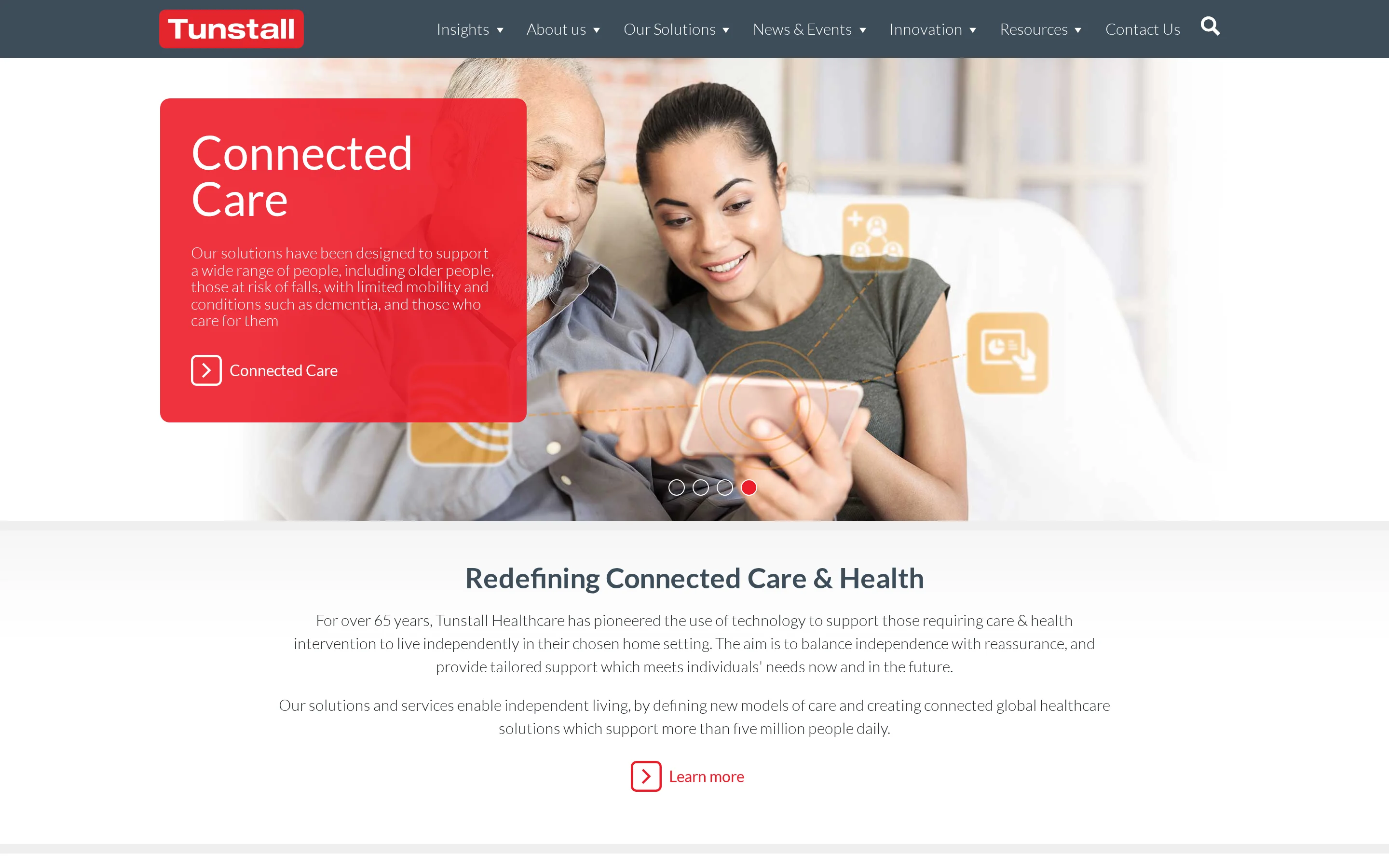 Tunstall Healthcare telecare platform for managed monitoring and response Tunstall Healthcare telecare platform for managed monitoring and response