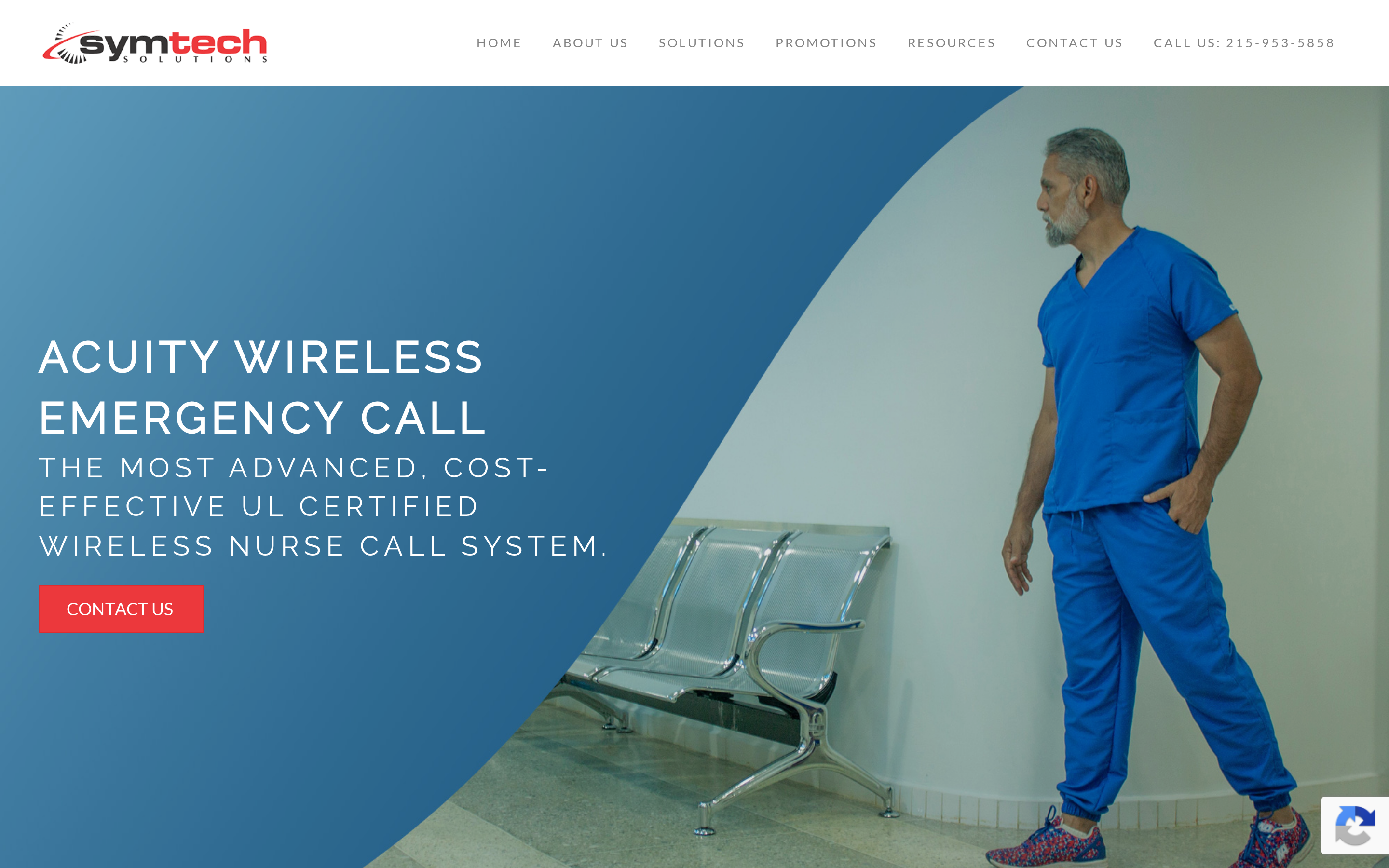 Symtech Solutions wireless emergency call system with RTLS and digital whiteboard integration