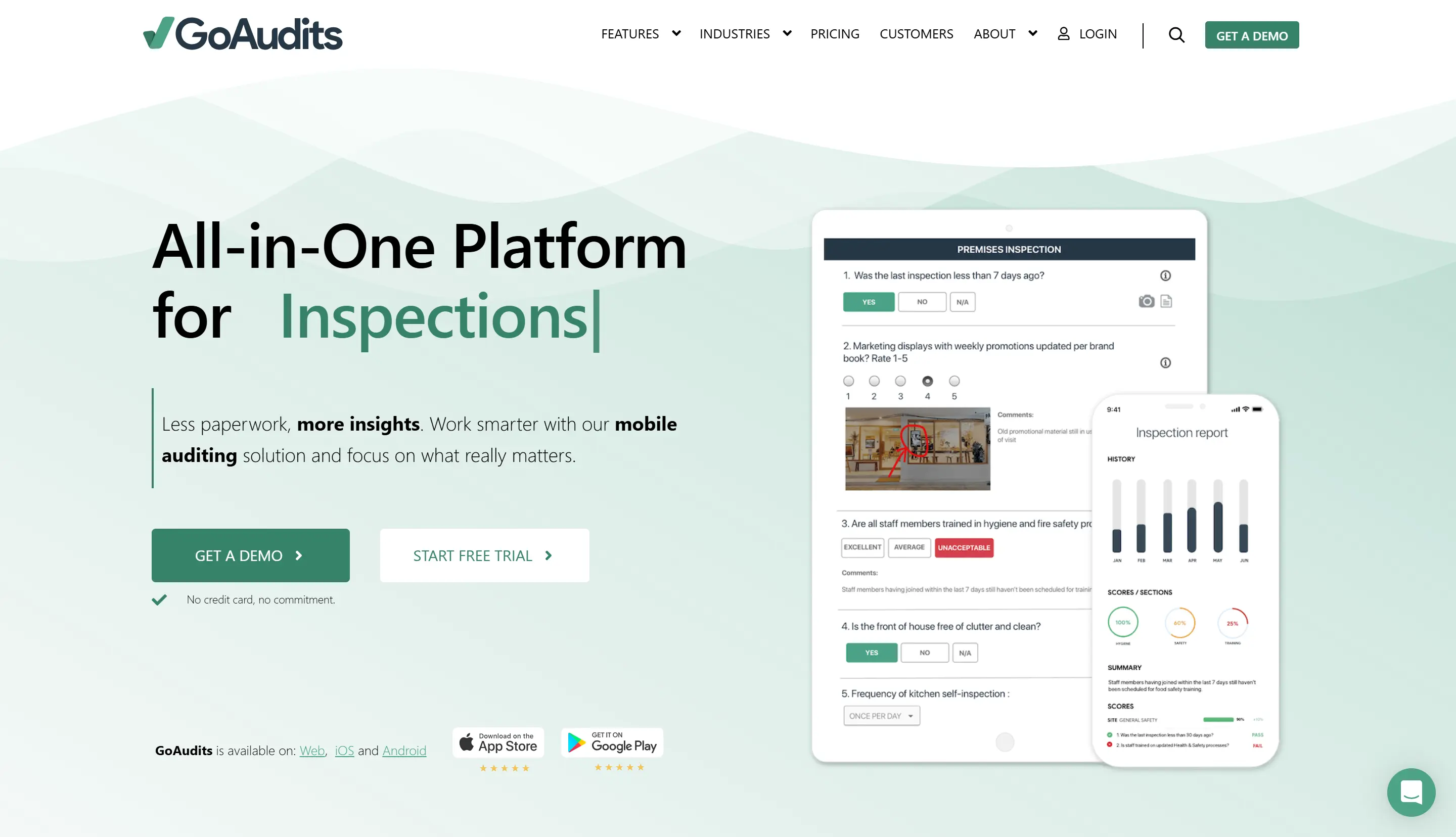 GoAudits mobile care home checklists and corrective action tracking