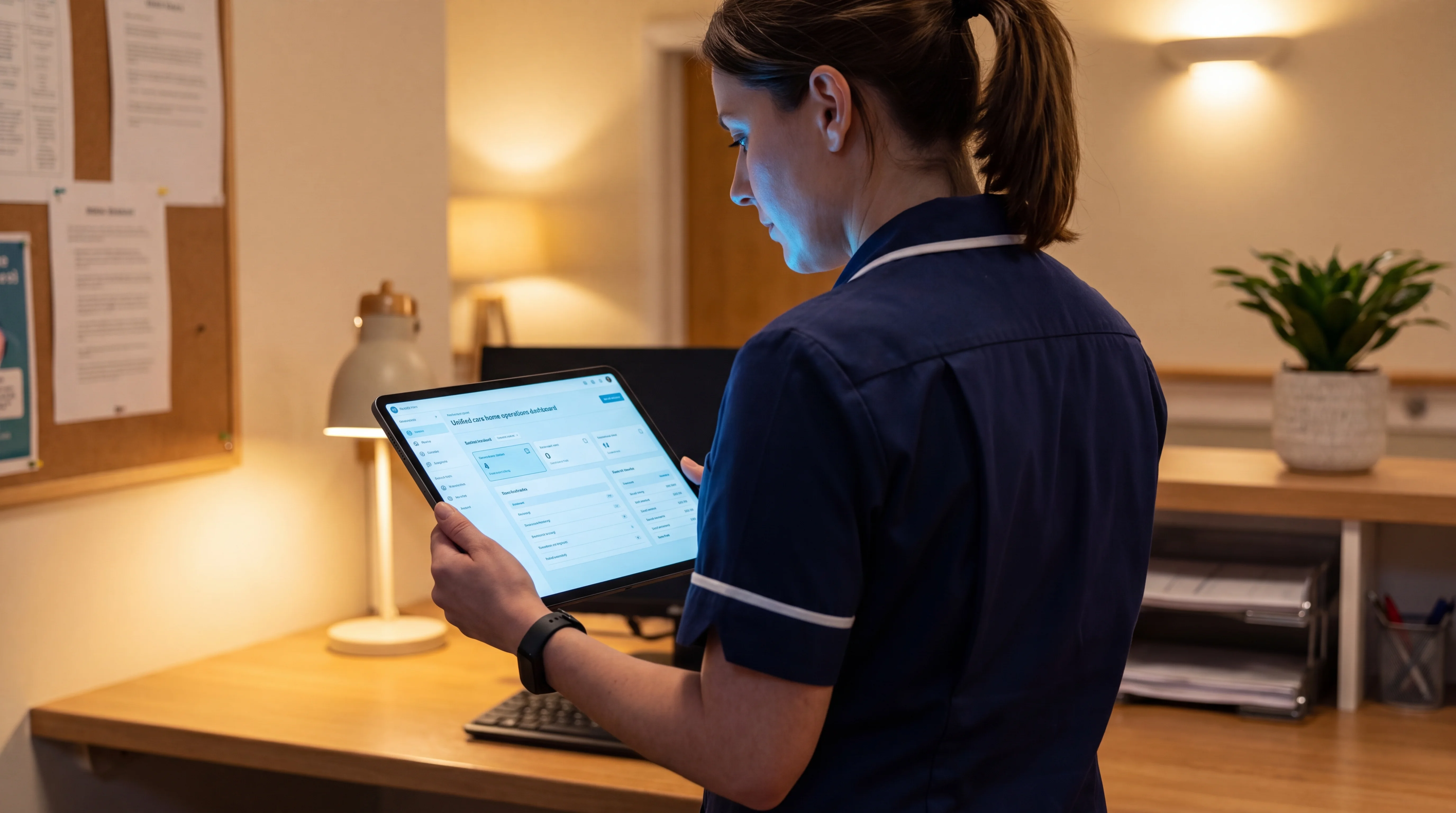 Guardian care home dashboard with floor plan and resident location alerts