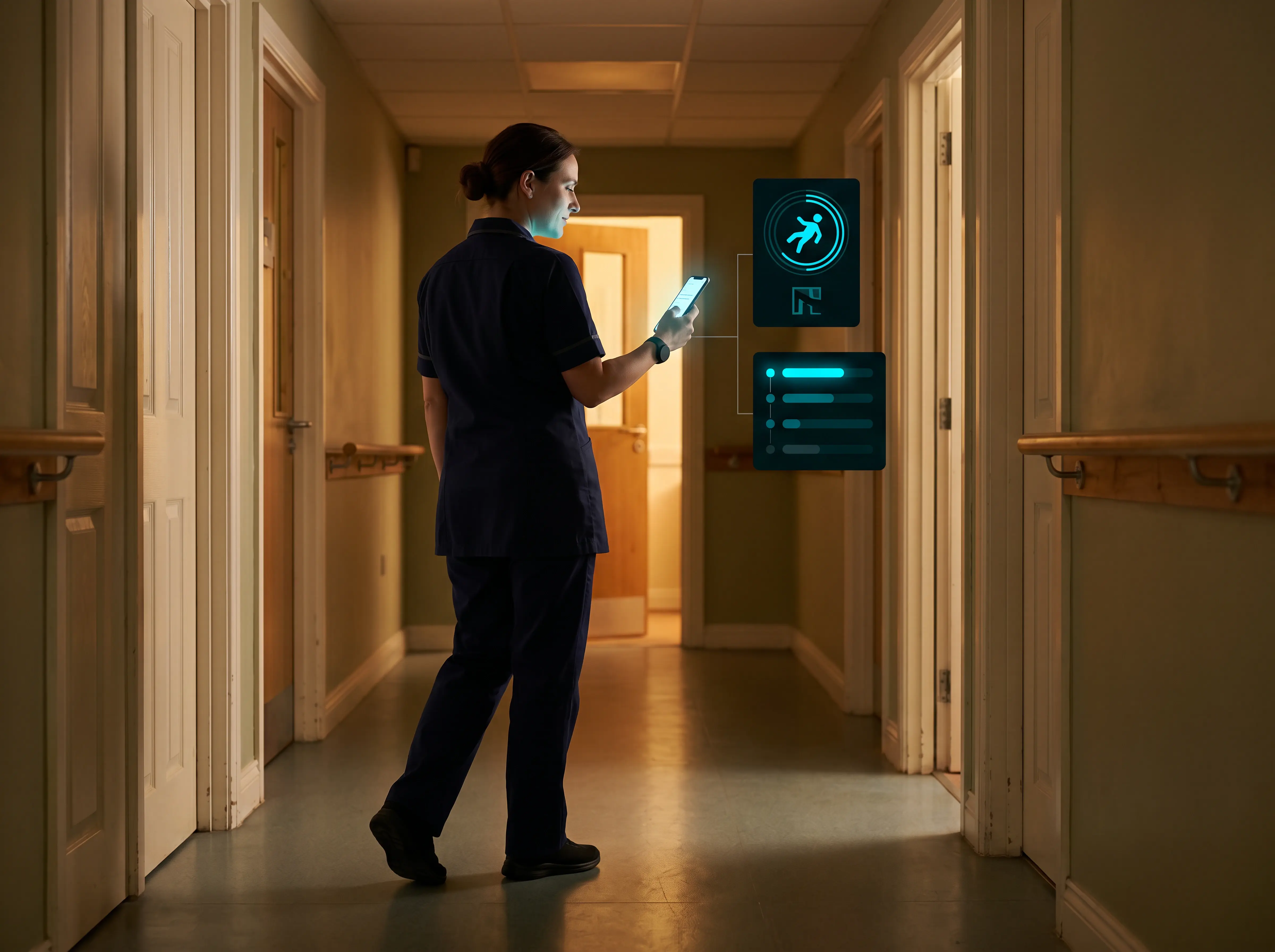 Wireless patient monitoring dashboard in a care setting