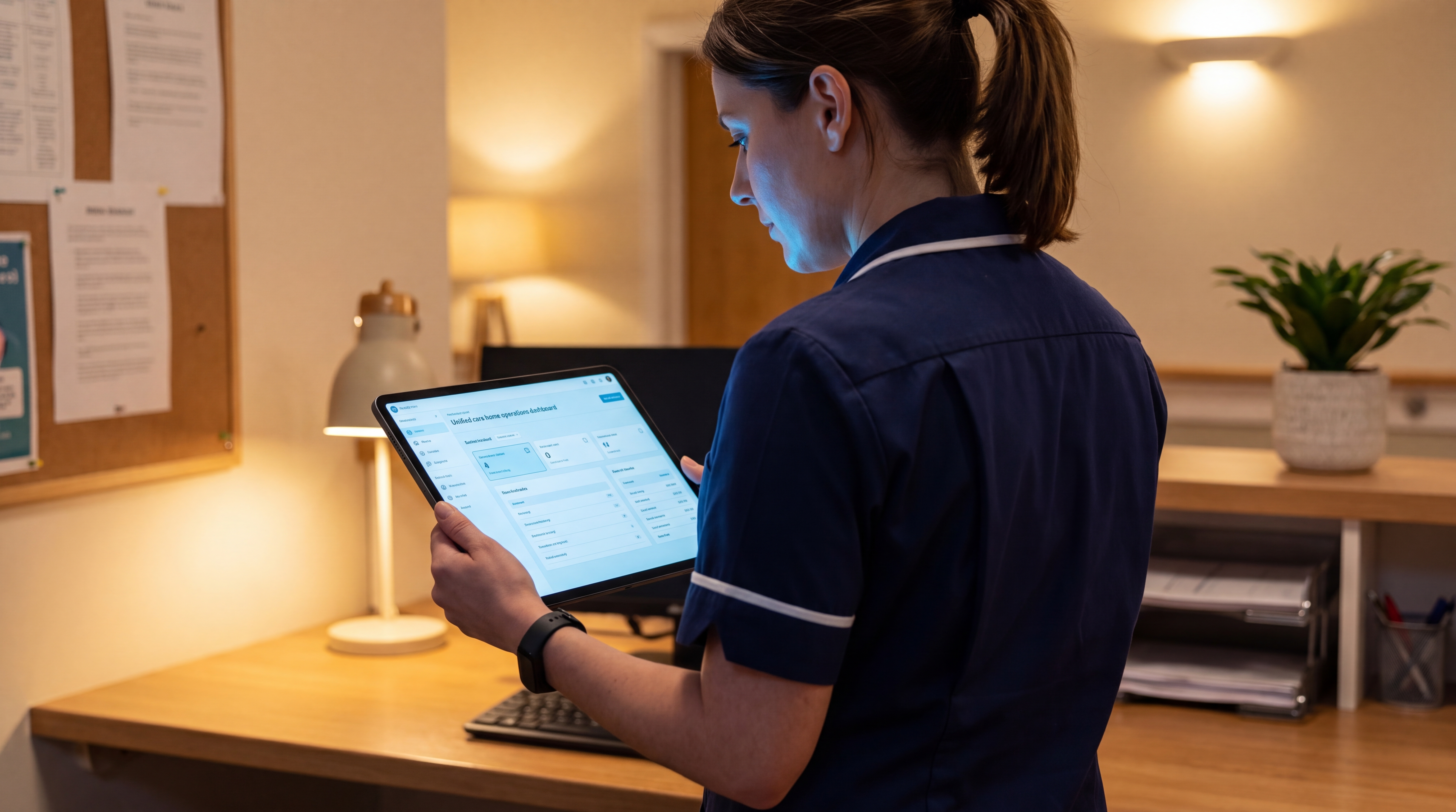 Guardian care home dashboard with floor plan and resident location alerts