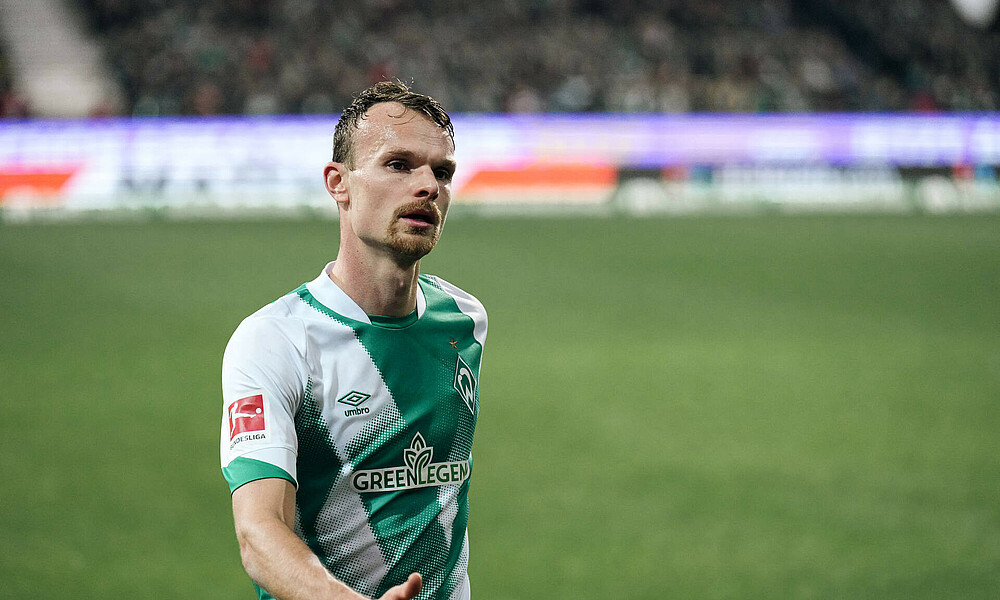 Christian Groß bei einem Spiel im Werder-Trikot