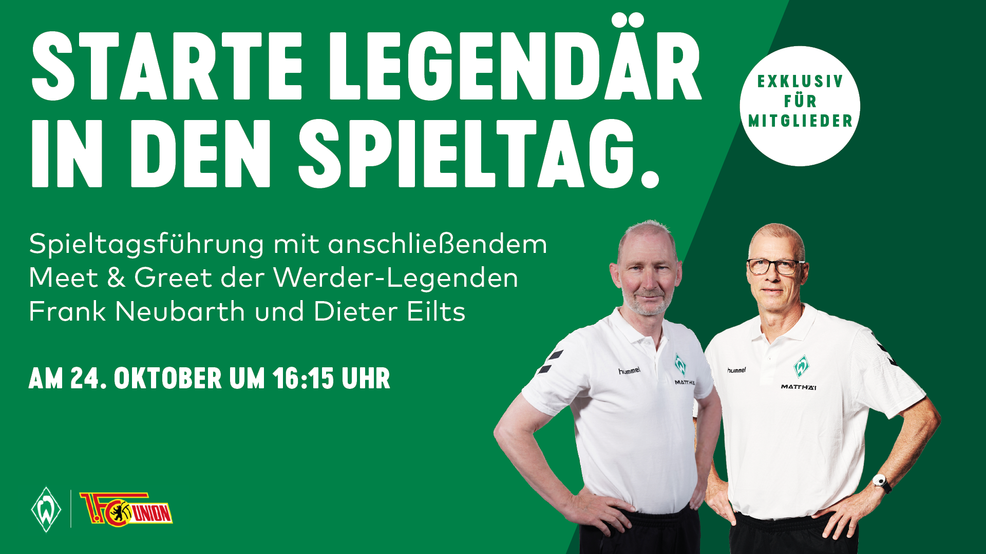 Dieter Eilts und Frank Neubarth auf einem Plakat.