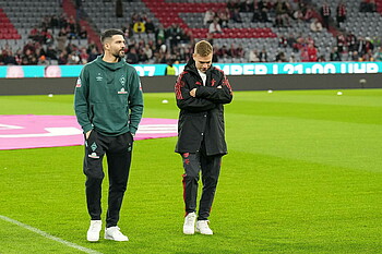 Anthony Jung und Joshua Kimmich in der Allianz-Arena. 