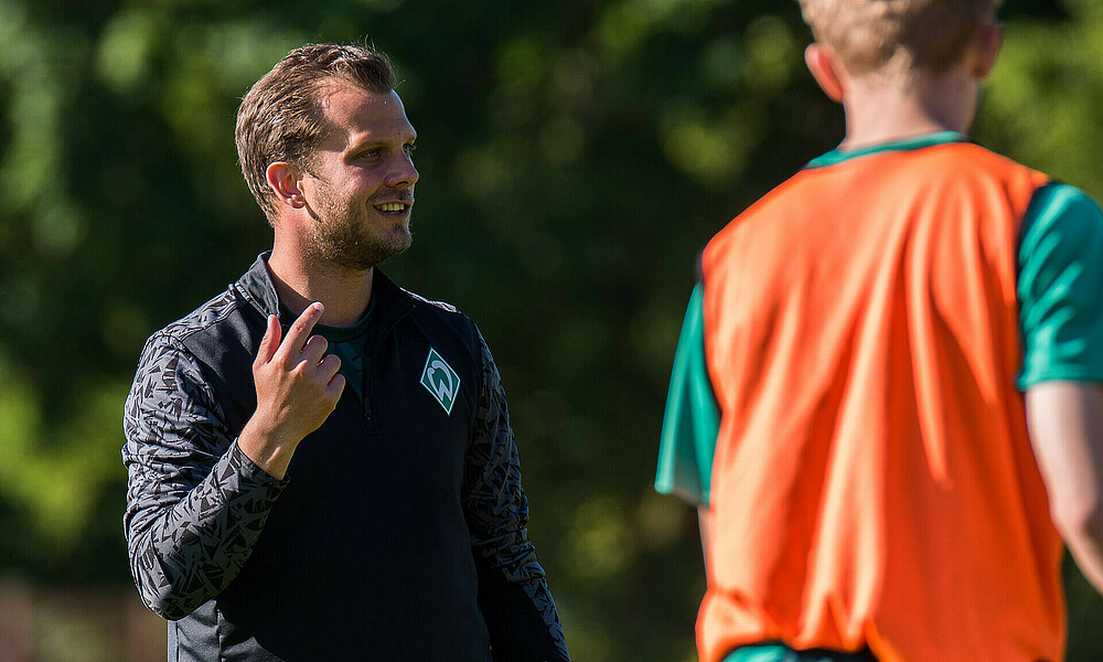 Björn Dreyer auf dem Trainingsplatz. 