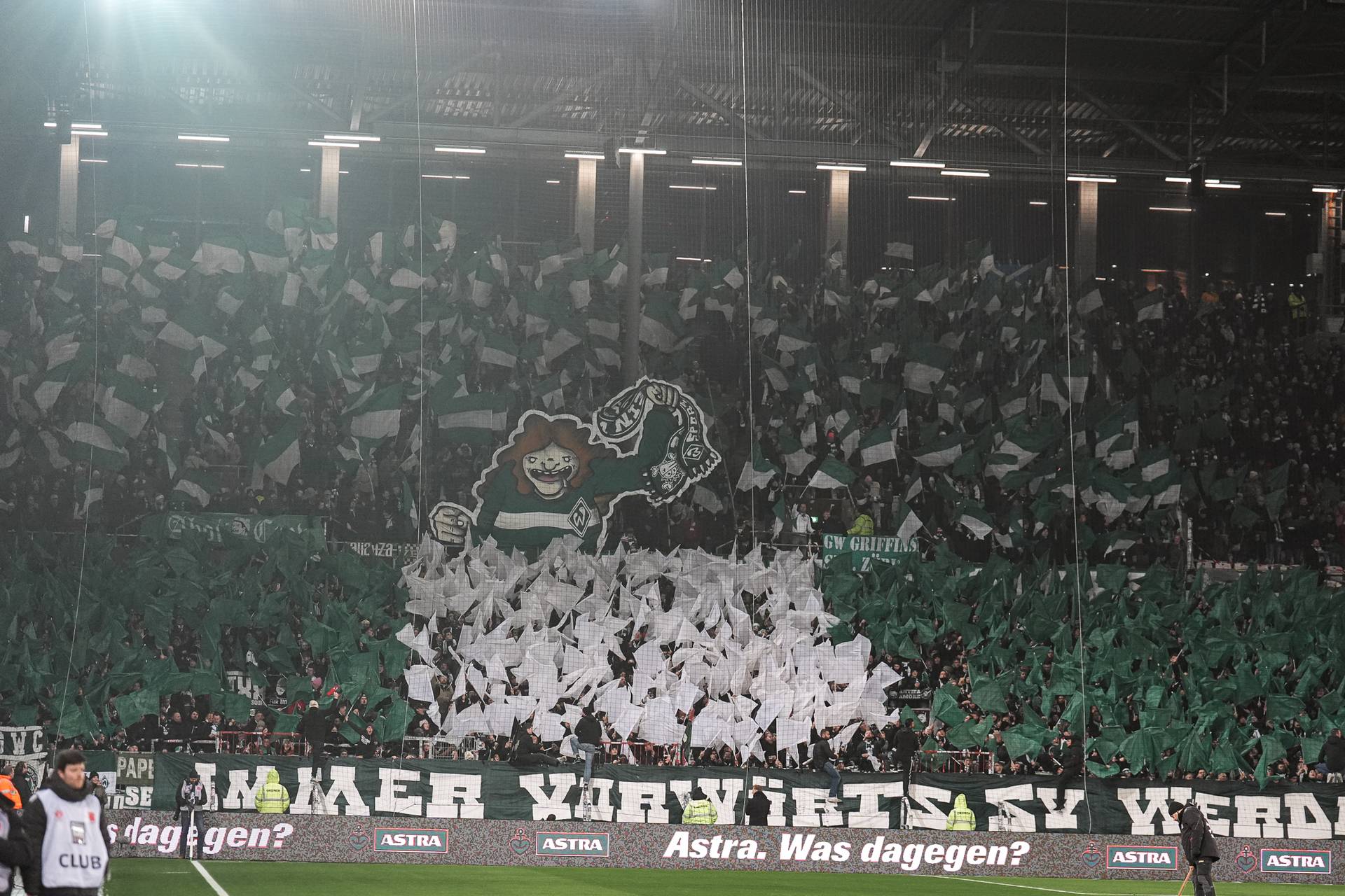 Choreo der Werderfans beim Auswärtsspiel auf St. Pauli in der letzten Saison.