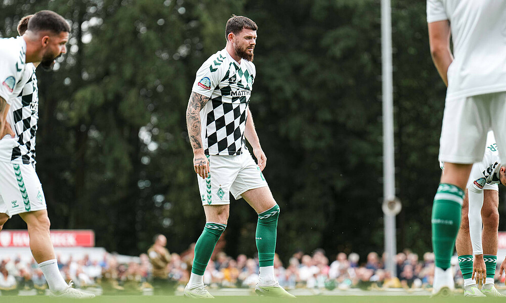 Oliver Burke beim Warmmachen. 