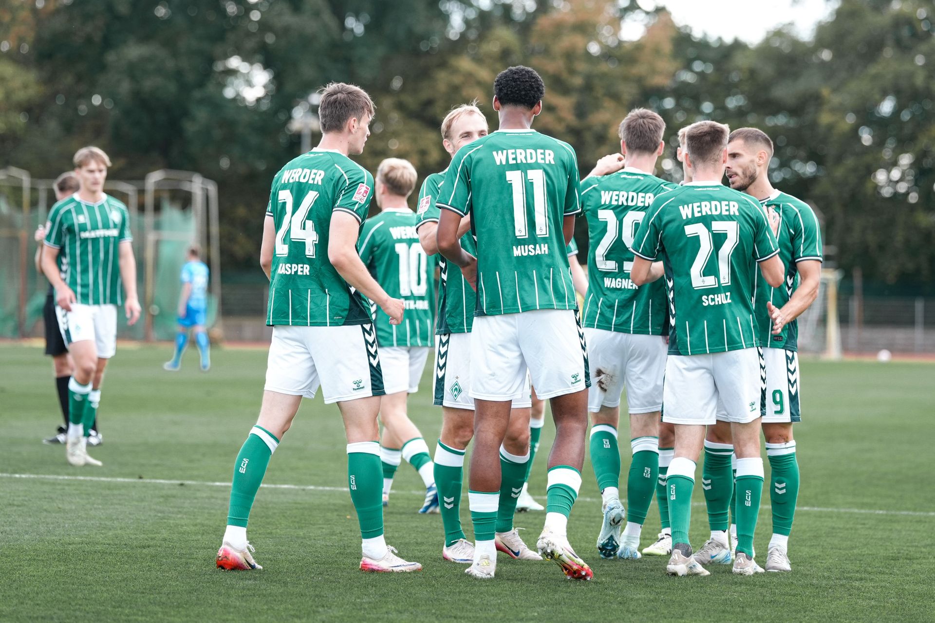 Die U23 beim Torjubel.